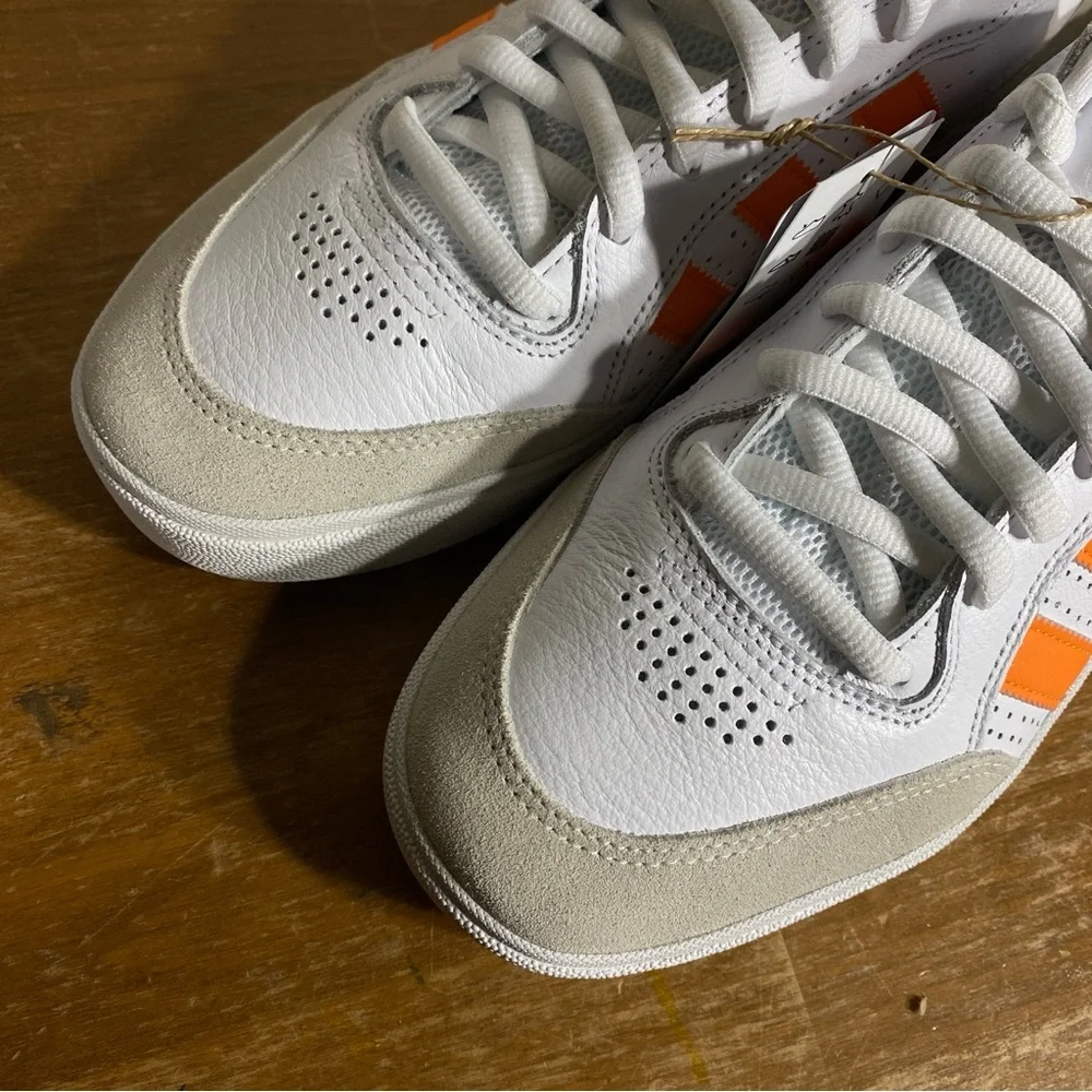 Size 9.5 - adidas Tyshawn Low White Orange Gold